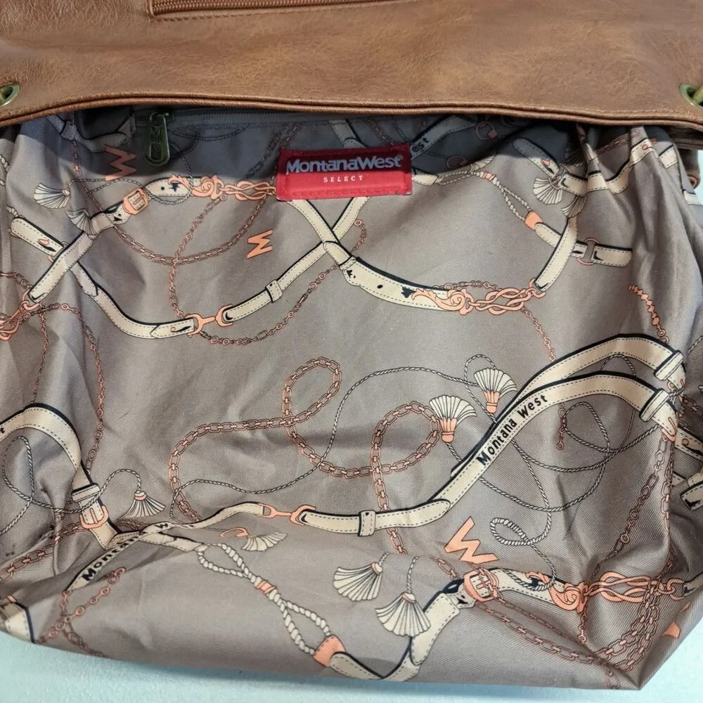 Montana West Hobo Vegan Leather Top Handle Shoulder Bag - Picture 10 of 13